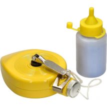 Kit de cordes à percussion 30 m avec craie bleue en acier inoxydable crochet de maçonnerie dans le boîtier en aluminium Niveau à eau - Kotarbau