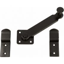 KOTARBAU Loquet à Levier pour volet 140 mm Verrou de volet Double Porte Revêtement en Poudre Noir