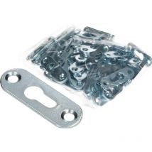 Lot de 100 ferrures à tête bombée galvanisées 42 x 14 mm - Universel - Pour armoire - Montage rapide - Kotarbau