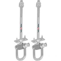 Kotarbau - Lot de 2 crochets de balançoire M12 x 190 mm avec manille et boulon pour poutres de balançoire, crochets de sécurité, crochets de