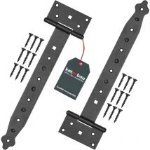 Lot de 2 suspensions en croix 300 mm - Pour porte de jardin - Revêtement par poudre (300 mm) - Kotarbau