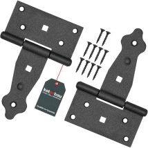 KOTARBAU Lot de 2 suspensions en croix de 100 mm - Pour porte de jardin - Revêtement par poudre (100 mm)