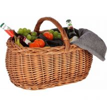 Panier à anses, en osier, pour les achats, en couleur naturelle, spacieux et confortable - Kotarbau