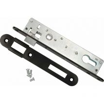 Serrure à mortaiser 90/22 pz - Contre-plaque galvanisée universelle gauche/droite - Serrure à cadre tubulaire - Pour intérieur et extérieur - Kotarbau
