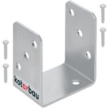 Kotarbau - Support de poteau en u à visser 80 mm argent galvanisé à chaud La solution parfaite pour connecter différents éléments