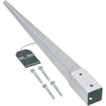 Supporto per pali 45 x 45 x 600 mm quadrati per recinzioni travi in legno zincato Presa di Terra Manicotto di ancoraggio staffa pavimento - Kotarbau