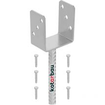 KOTARBAU Supporto per pali 91 mm per recinzioni travi in legno Manicotto di ancoraggio al calcestruzzo cemento staffa pavimento
