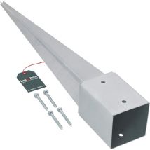 Supporto per pali quadrati per recinzioni travi in legno 100 x 100 x 750 mm zincato Presa di Terra Manicotto di ancoraggio staffa pavimento - Kotarbau
