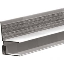 Wandabschluss Aluminium 250 x 4 x 4 cm silber inkl. Befestigung Wandabschlussleiste - Kovalex