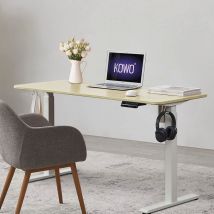 Kowo - Elektrisch höhenverstellbarer Schreibtisch, mit usb Ladegerät für Handy, mit Touchscreen und 4 Memory-Steuerung, Flexi-Serie, 160 x 70 cm /