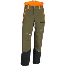 KOX - Schnittschutzhose Mistral 3.0 Grün/Orange Größe 28 untersetzt