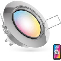 Ampoule led connectée éclairage blancs + couleurs, GU10 Spot encastrable aluminium brossé orientable 5W - KSP50ASRVBCCT - Kozii