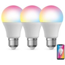 Kozii - Pack de 3 Ampoules led connectées A60, culot E27, rvb cct - KPACK3EE806GRVBCCT