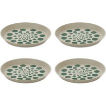 Teller 4er-Set monstera, ø 20,5 cm, nature desert Koziol