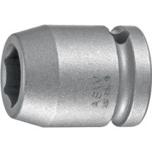 Asw - Kraftschraubersteckschlüsseleinsatz 720 1/2 ′′ 6-kant Schlüsselweite 14 Mm Länge 38 Mm
