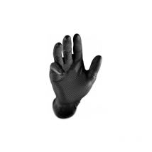 Kraftwerk - KRA805.001.003. Gants jetables en nitrile Grippaz noirs taille xl 50pcs