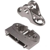 Jeu d'adaptateurs de porte en aluminium avec vis Kraby. Compact