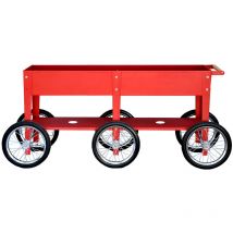Garden Metall Hochbeet Wheels Rot 186x50x80 cm - Herstera