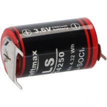 Li 3,6V Batterie mit Pins ++/- LS14250 1/2 aa - Kraftmax