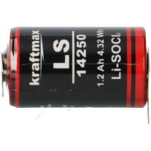Li 3,6V Batterie mit Pins - -/+ LS14250 1/2 aa - Kraftmax