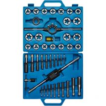 Kraftplus - K.265-0045 Gewindeschneidsatz 1/4' - 1' Gewindeschneider Gewindebohrer Set Gewindeschneidwerkzeug Feingewinde Grobgewinde Zoll