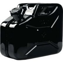 Kraftstoffkanister 10 l Schwarz RAL 9005 Stahlblech 0,9 mm L345xB165xH275mm