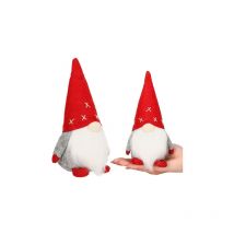 Krasnal navideño de 22 cm, gnomo de Papá Noel, adorno para el árbol de Navidad.