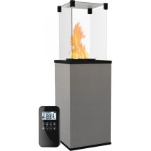 Kratki - Gaskamin Patio Quarzstein Filo Argento Gasheizgerät 4-8,2 Kw