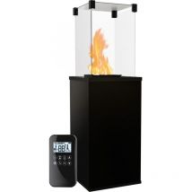 Kratki - Gaskamin Patio Quarzstein Nero Assoluto Gasheizgerät 4-8,2 Kw