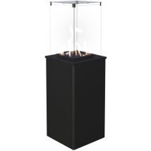 Kratki - Gaskamin Patio Stahl-schwarz Manuell Gasheizgerät Wärmelampe Gartenkamin 4-8,2 Kw