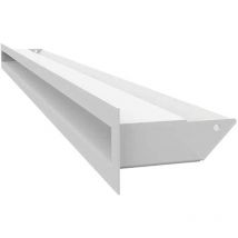 Griglia di ventilazione air Griglia aria calda 6 x 100 cm Bianco Griglia di scarico per ventilazione camino Presa d'aria con un angolo di 45 gradi