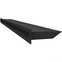 Griglia di ventilazione air Griglia aria calda 6 x 100 cm Nero Griglia di scarico per ventilazione camino Presa d'aria con un angolo di 45 gradi