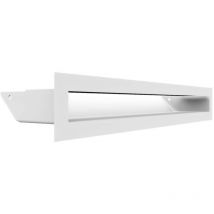 Griglia di ventilazione air Griglia aria calda 6 x 40 cm Bianco Griglia di scarico per ventilazione camino Presa d'aria con un angolo di 45 gradi