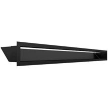 Kratki Griglia Di Ventilazione Air Griglia Aria Calda 9 X 100 Cm Nero Griglia Di Scarico Per Ventilazione Camino Presa D'Aria Con Un Angolo Di 45 