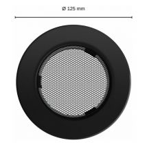Lüftungsgitter rund Warmluftgitter Kaltluftgitter Durchmesser 125 mm schwarz - Kratki