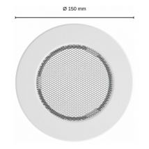 Kratki Lüftungsgitter rund Warmluftgitter Kaltluftgitter Durchmesser 150 mm weiß