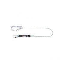 Longe en corde tressée avec absorbeur d'énergie et connecteurs aluminium, lg. 2 m - Kratos Safety