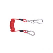 Longe porte-outils spirale avec connecteurs intégrés pour connexion d'outils à un point d'attache sur le harnais - Kratos Safety