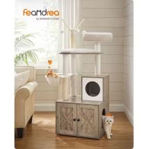Kratzbaum Für Katzen, 84 Cm, Kratzbaum Für Hauskatzen Mit Katzenspielzeug Und Interaktivem Auto-groomer-ball Für Kätzchen Und Erwachsene Katzen