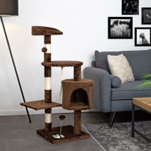 Kratzbaum mit Aussichtsplattform, Höhe 112cm, braun