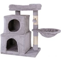 Kratzbaum, Kletterbaum, Katzenkratzbaum, Katzenbaum, Höhe 70 cm, hellgrau - Lionto