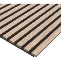 Kraus - Acoustic Slat Wall Panel 3D Wood - Maple Stripe - 19x120mm - Sample - Brown