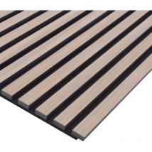 Kraus - Acoustic Slat Wall Panel 3D Wood - Walnut Brown - 19x120mm - Sample - Brown