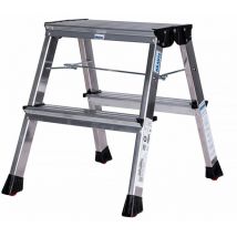 Escalerilla plegable de aluminio con ruedas 2 x 2 peldaños