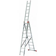 Tribilo Aluleiter 6,9m 3x9 Vielzweckleiter Multifunktionsleiter 3-teilig - Krause