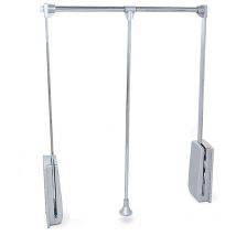 Emuca - Kleiderlift für Garderoben Hang, 830 - 1150, Verchromt, Stahl und Kunststoff