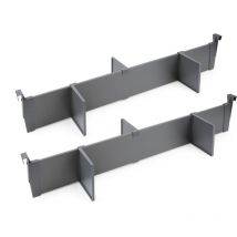 Trennwandset für die Innenausstattung der Schubladen Vertex-Concept, Breite 900mm, Aluminium und Kunststoff, Anthrazitgrau - Emuca