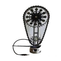 Rnemitery - Kreative drehbare Zahnuhr, personalisierte Tischuhr, Retro-Basteluhr, Einzelkettenuhr – Schwarz