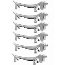 Linghhang - Kreatives Gabel-, Messer-, Löffel- Und Gabel-set Aus Zinklegierung, Silber - 6-teilig