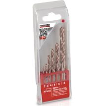 Foret metaux hss cobalt coffret 6 pièces - kreator